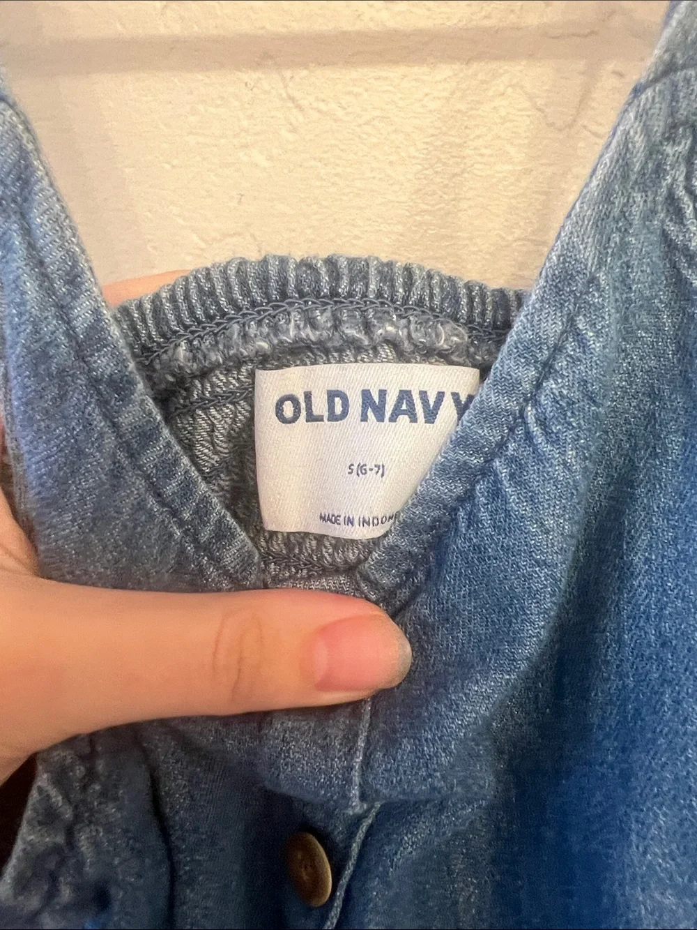 Old Navy Denim Blue Button-Front Girls' Sundress